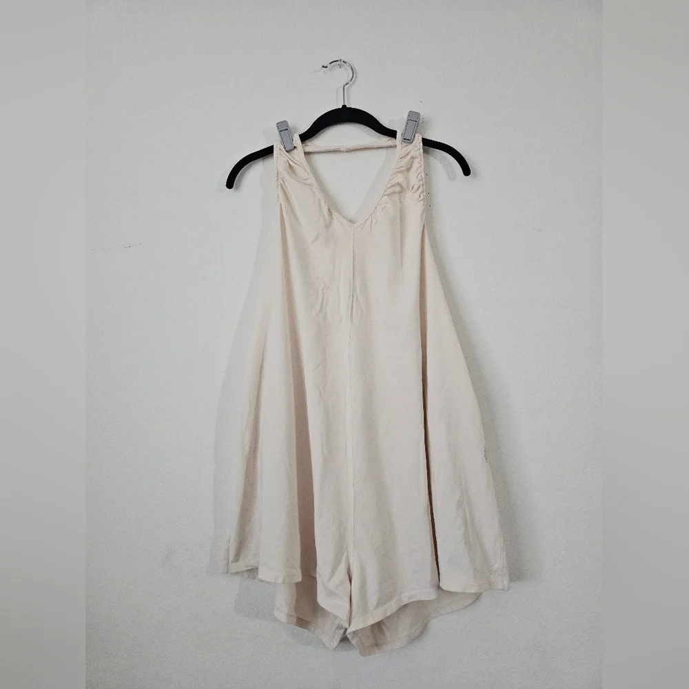 Free People Cream Halter Romper Coverall